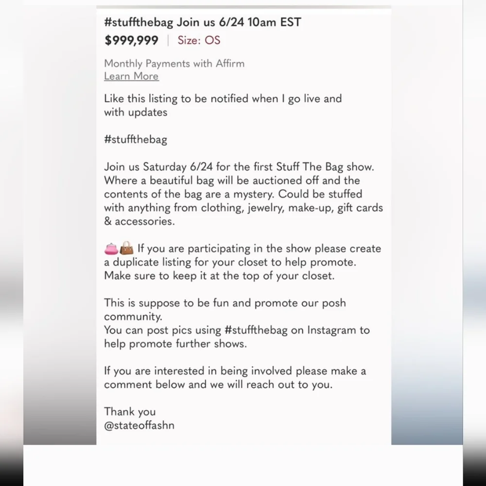 #stuffthebag Join us 6/24 10am EST - Picture 3 of 3